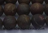 CBZ604 15.5 inches 10mm round matte bronzite beads wholesale