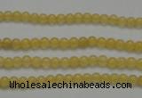 CCA01 15.5 inches 3mm round yellow calcite gemstone beads wholesale