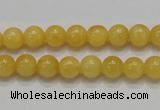 CCA04 15.5 inches 8mm round yellow calcite gemstone beads wholesale