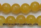 CCA07 15.5 inches 14mm round yellow calcite gemstone beads wholesale