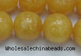 CCA08 15.5 inches 20mm round yellow calcite gemstone beads wholesale