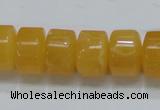 CCA09 15.5 inches 10*16mm wheel-shaped yellow calcite gemstone beads