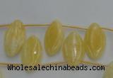 CCA31 Top-drilled 10*20mm marquise calcite gemstone beads wholesale