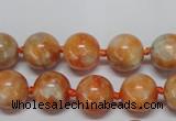 CCA452 15.5 inches 8mm round orange calcite gemstone beads