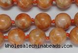 CCA453 15.5 inches 10mm round orange calcite gemstone beads