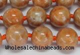 CCA454 15.5 inches 12mm round orange calcite gemstone beads