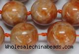 CCA456 15.5 inches 16mm round orange calcite gemstone beads