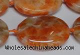 CCA486 15.5 inches 22*30mm oval orange calcite gemstone beads