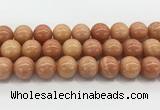 CCA519 15.5 inches 16mm round peach calcite gemstone beads wholesale