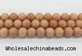 CCA520 15.5 inches 18mm round peach calcite gemstone beads wholesale