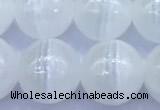 CCA531 15 inches 10mm round white calcite beads