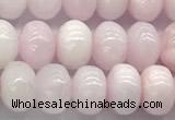 CCA535 15 inches 6*8mm rondelle pink calcite beads