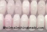 CCA536 15 inches 6*10mm rondelle pink calcite beads