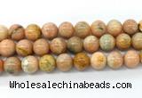 CCA555 15.5 inches 14mm round peach calcite gemstone beads