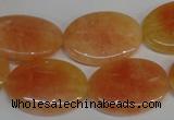 CCA66 15.5 inches 18*25mm oval orange calcite gemstone beads