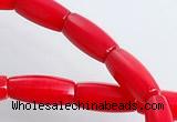 CCB04 15.5 inches 5*10mm tube shape red coral beads Wholesale