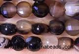 CCB1060 15 inches 4mm faceted coin agate beads