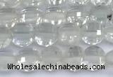 CCB1130 15 inches 4mm faceted coin gemstone beads