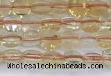 CCB1139 15 inches 4mm faceted coin citrine beads