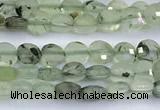 CCB1141 15 inches 4mm faceted coin prehnite beads