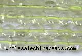 CCB1142 15 inches 4mm faceted coin lemon quartz beads