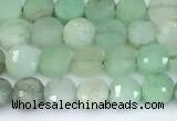 CCB1150 15 inches 4mm faceted coin Australia chrysoprase beads