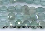 CCB1151 15 inches 4mm faceted coin apatite beads