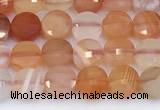 CCB1163 15 inches 4mm faceted coin agate beads