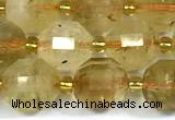 CCB1289 15 inches 9mm - 10mm faceted citrine gemstone beads