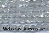 CCB1350 15 inches 2.5mm faceted coin white crystal beads