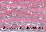 CCB1353 15 inches 2.5mm faceted coin rose quartz beads