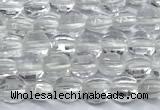 CCB1365 15 inches 4mm faceted coin white crystal beads