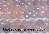 CCB1370 15 inches 4mm faceted coin morganite beads