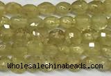 CCB1379 15 inches 4mm faceted coin golden rutilated quartz beads