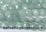 CCB1387 15 inches 4mm faceted coin amazonite beads