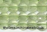 CCB1403 15 inches 6mm faceted coin prehnite beads