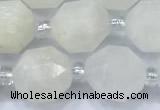 CCB1451 15 inches 9mm - 10mm faceted white moonstone beads