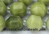 CCB1471 15 inches 9mm - 10mm faceted jade beads