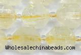 CCB1528 15 inches 9mm - 10mm faceted citrine gemstone beads