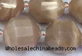 CCB1537 15 inches 11mm - 12mm faceted moonstone gemstone beads