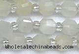 CCB1560 15 inches 5mm - 6mm faceted white moonstone beads