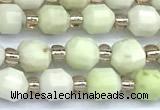 CCB1564 15 inches 5mm - 6mm faceted jade gemstone beads