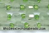 CCB1574 15 inches 5mm - 6mm faceted prehnite gemstone beads