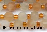 CCB1580 15 inches 5mm - 6mm faceted pink aventurine beads