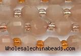 CCB1581 15 inches 5mm - 6mm faceted moonstone beads