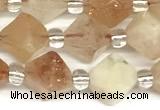 CCB1605 15 inches 10mm faceted sunstone gemstone beads