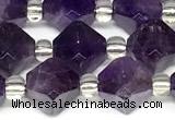 CCB1608 15 inches 10mm faceted amethyst gemstone beads