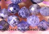 CCB1650 15 inches 6mm faceted teardrop iolite beads