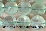 CCB608 15.5 inches 6mm faceted coin prehnite gemstone beads