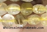 CCB611 15.5 inches 6mm faceted coin citrine gemstone beads